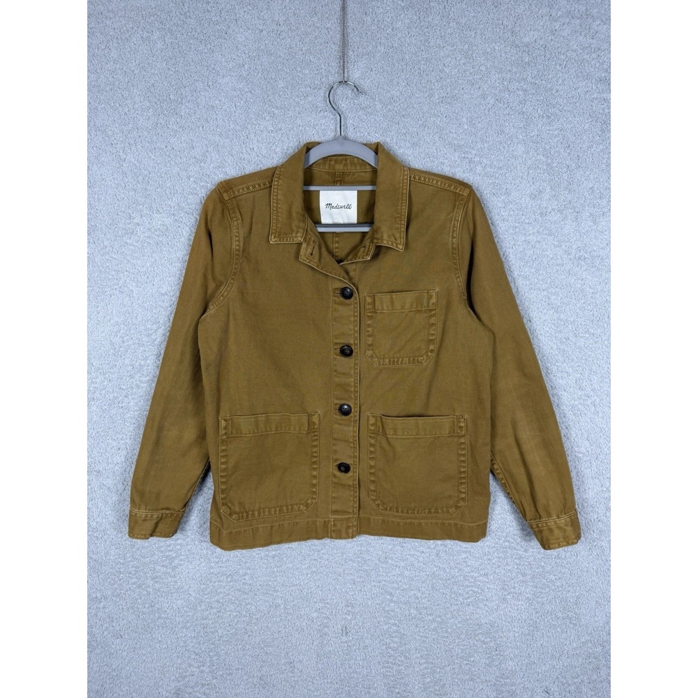 Madewell Garment-Dyed Ashwood Chore Coat Tobacco Tan Beige Woman's Size XS